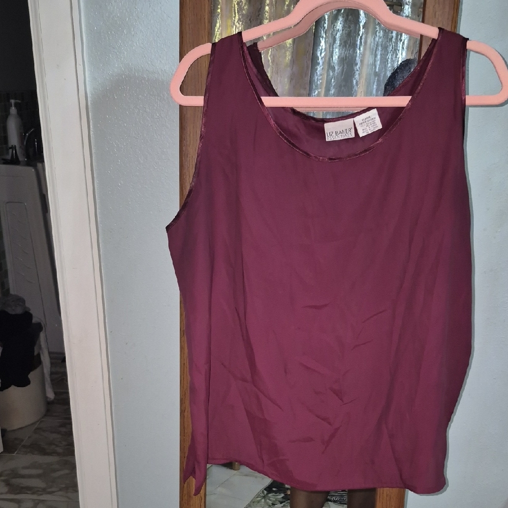 Liz Baker Rich Burgundy Tank Top